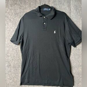 Polo‎ Ralph Lauren Men Size Large Black Short Sleeve Polo Shirt